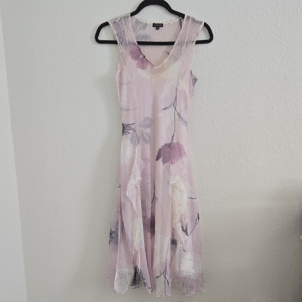 Komarov Pastel Floral Midi Dress